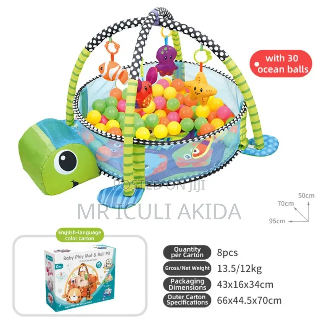 3-in-1 Baby Activity Playmat Play Gym and Ball Pit
