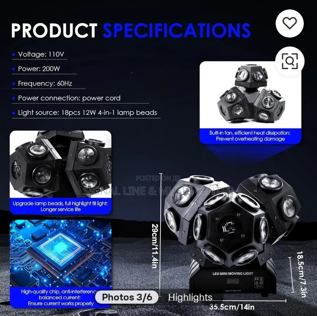 Led Mine Light Moving Head With 3 Heads