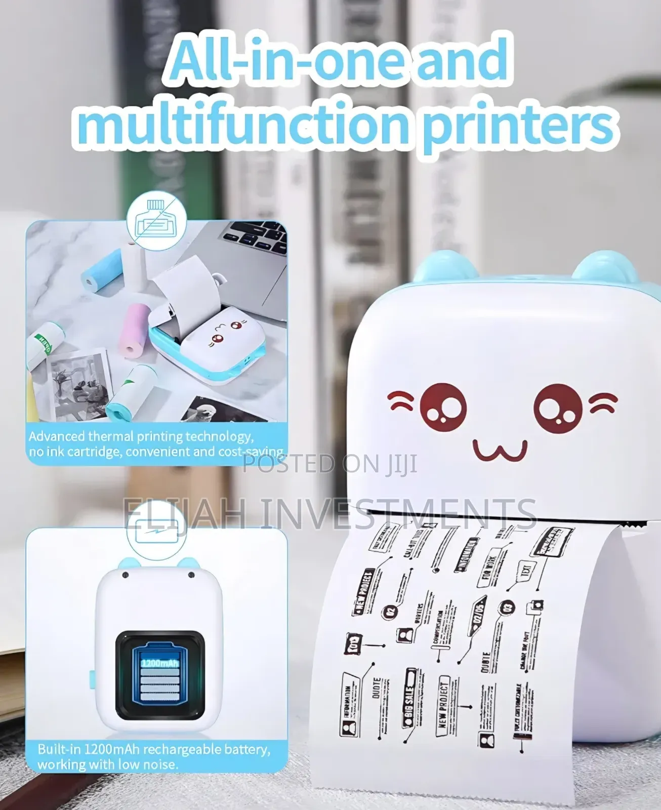 New Portable Mini Bluetooth Thermal Printer