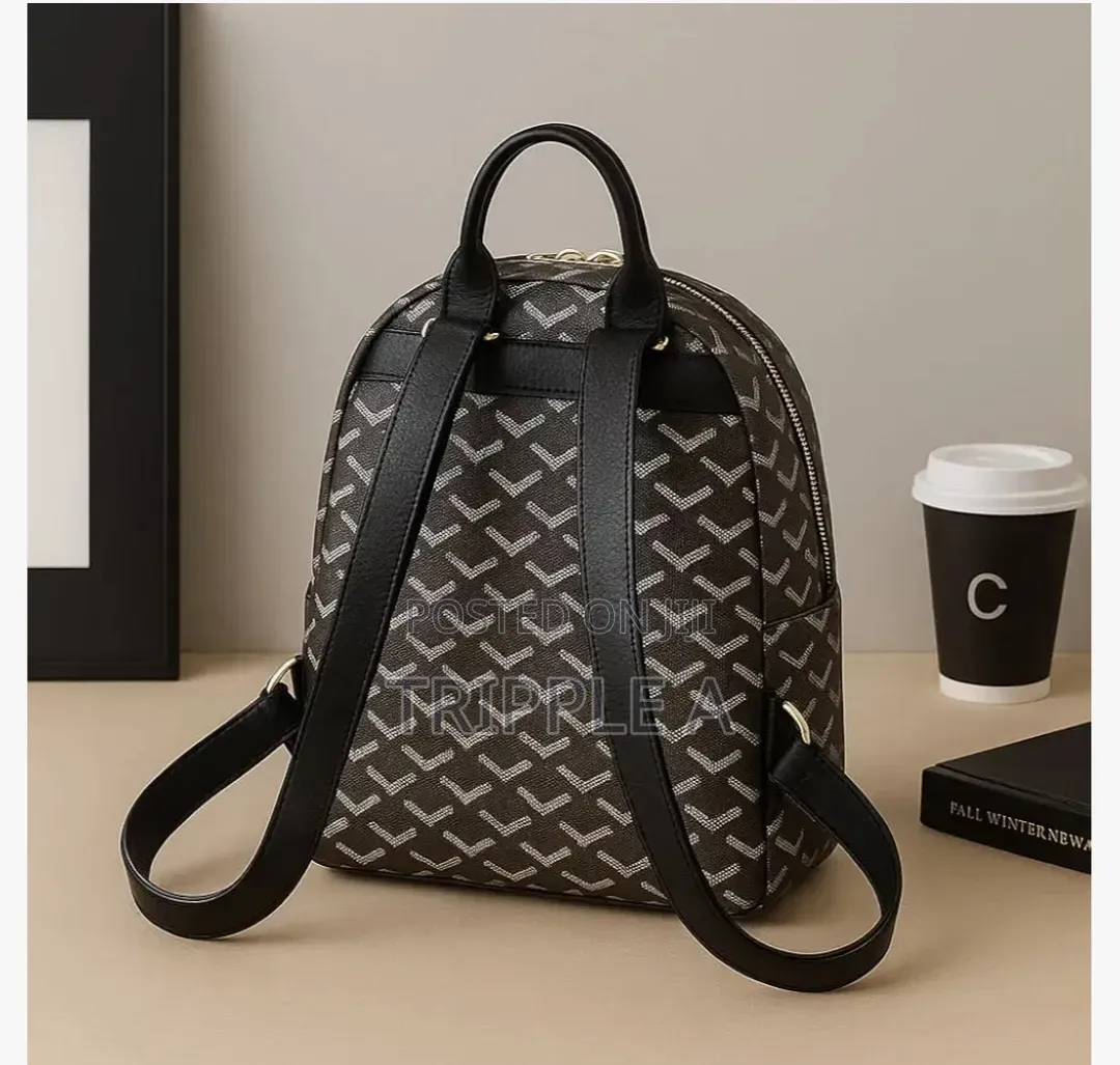 Black Luxe Monogram Backpack Bag