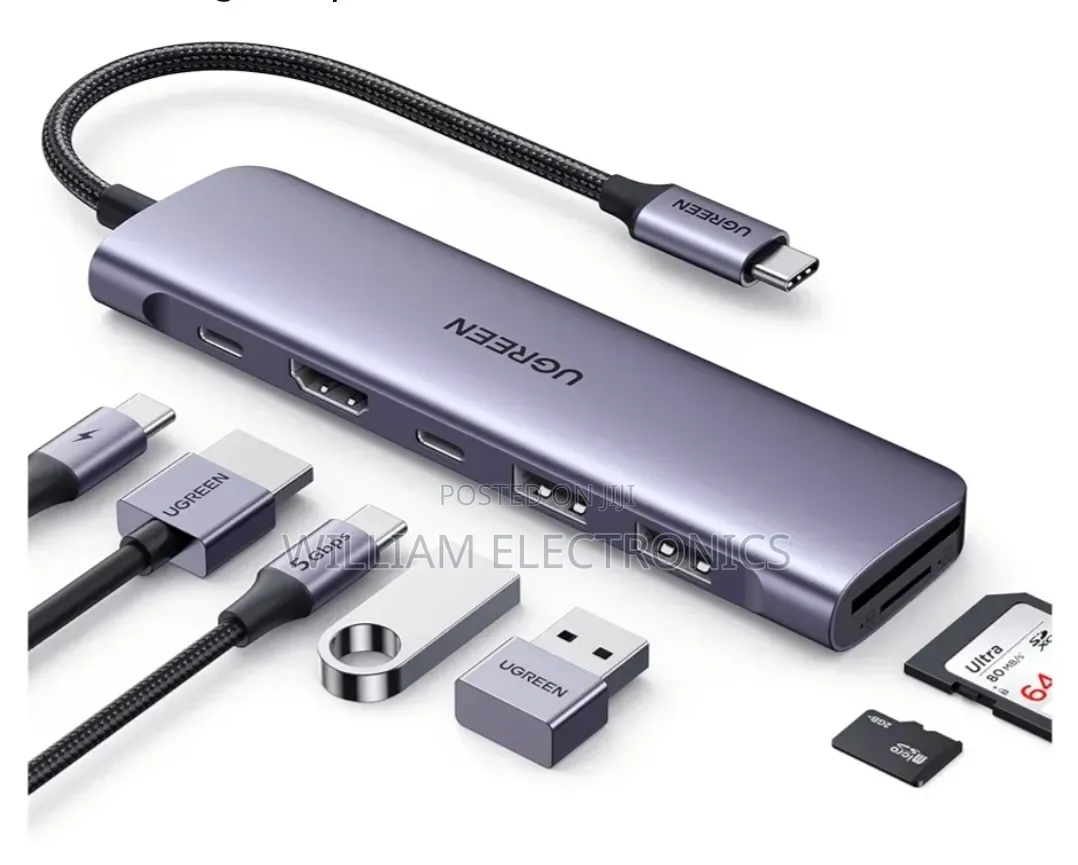 Ugreen Usb C Hub 7in1 Dual Hdmi Type C 100w