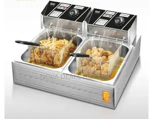 Raf Electric Double Deep Fryer Commercial Stainless Steel Brand New