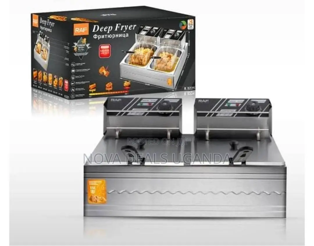 Raf Electric Double Deep Fryer Commercial Stainless Steel Brand New