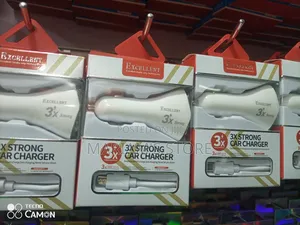 3x Strong Car Chargers in White, Featuring Fast Charging Capabilities