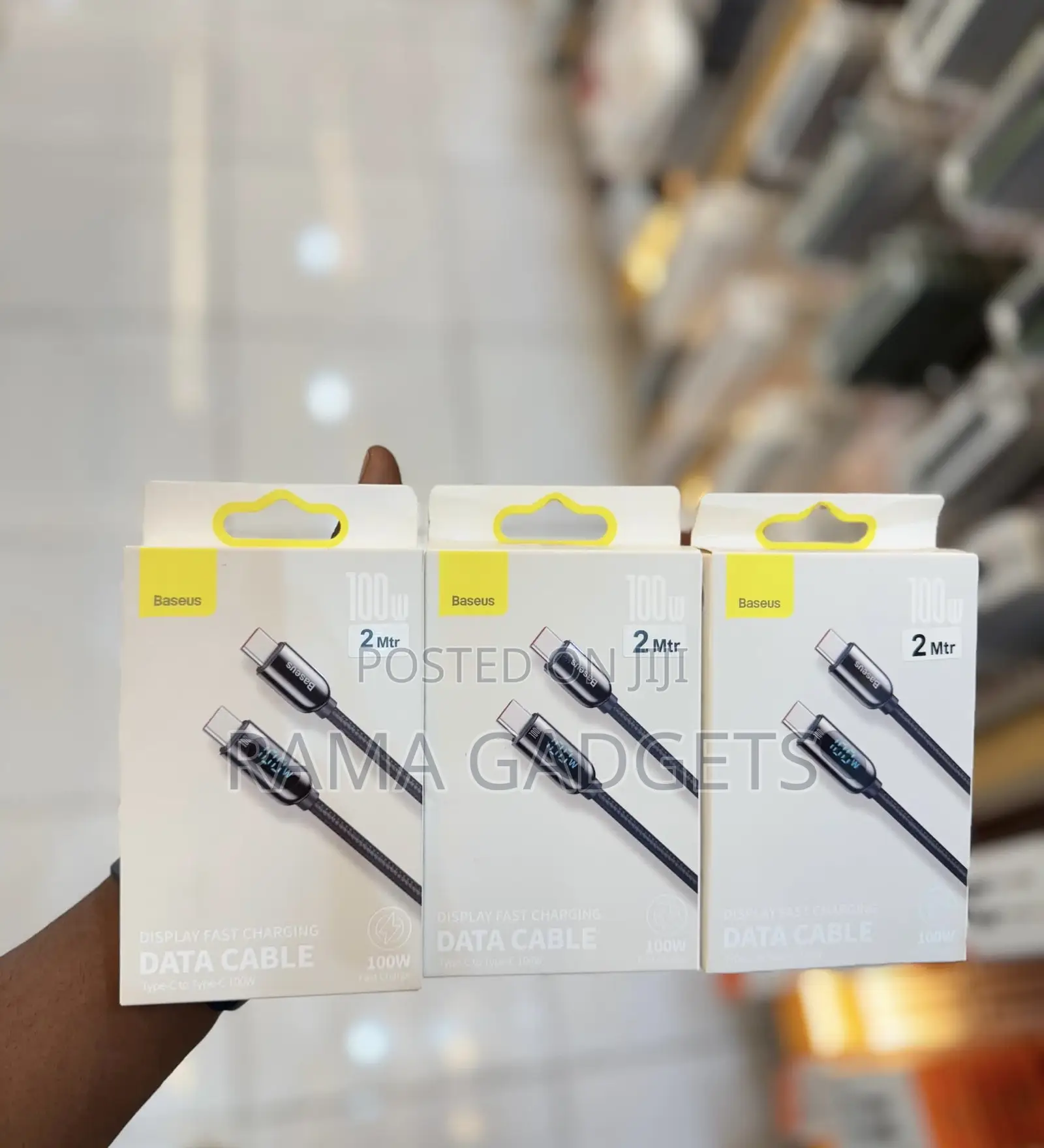 Baseus 100w Usb-C to Usb-C Fast Charging Data Cables With a 2-Meter