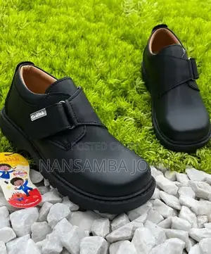 Boys Crab Kids Back to School Plain Shoes_blacj