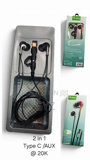 Quiqq Earphones 2 in 1 Typc and Aux Pin