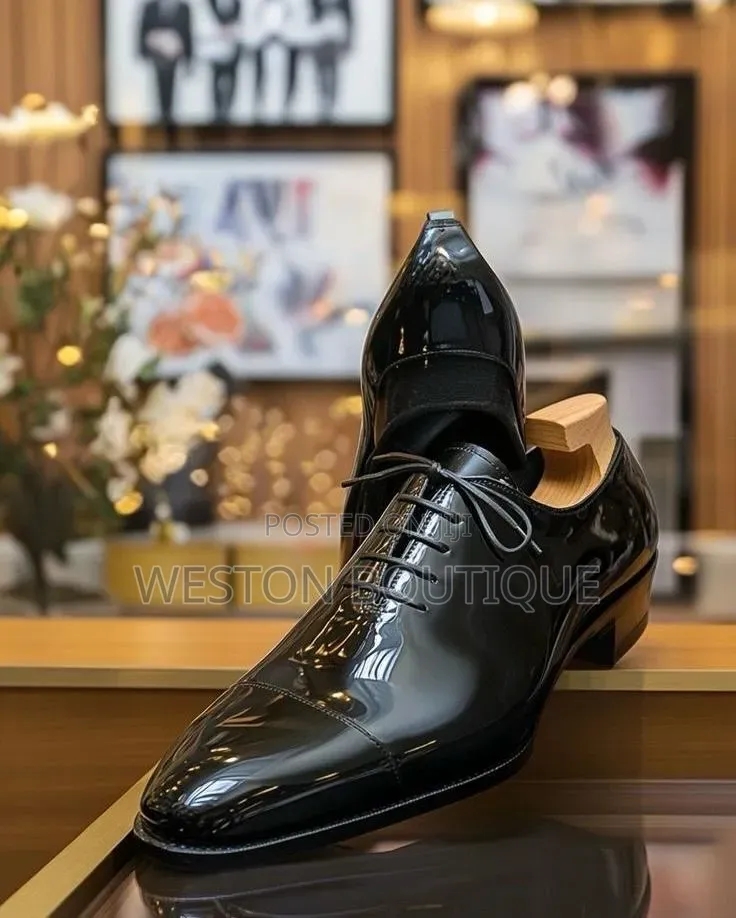 Shiny Bride Groom Wedding Oxford Leather Shoes
