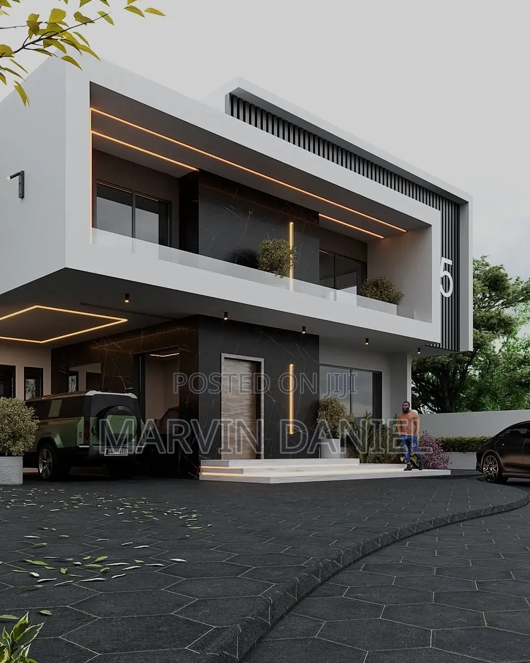 7 Bedroom Flat Modern Plan