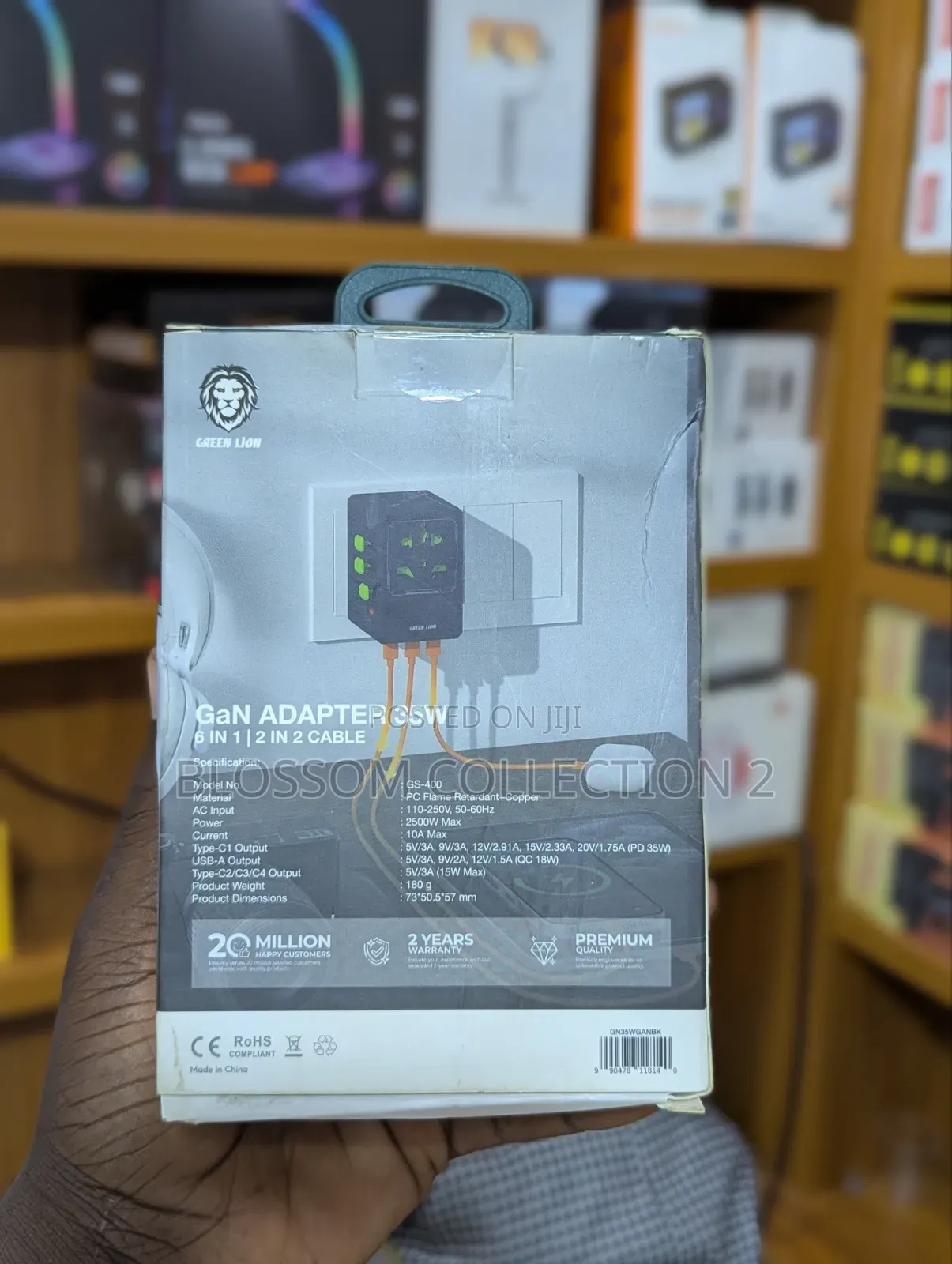 Greenlion 2500w Gan Universal Travel Adapter