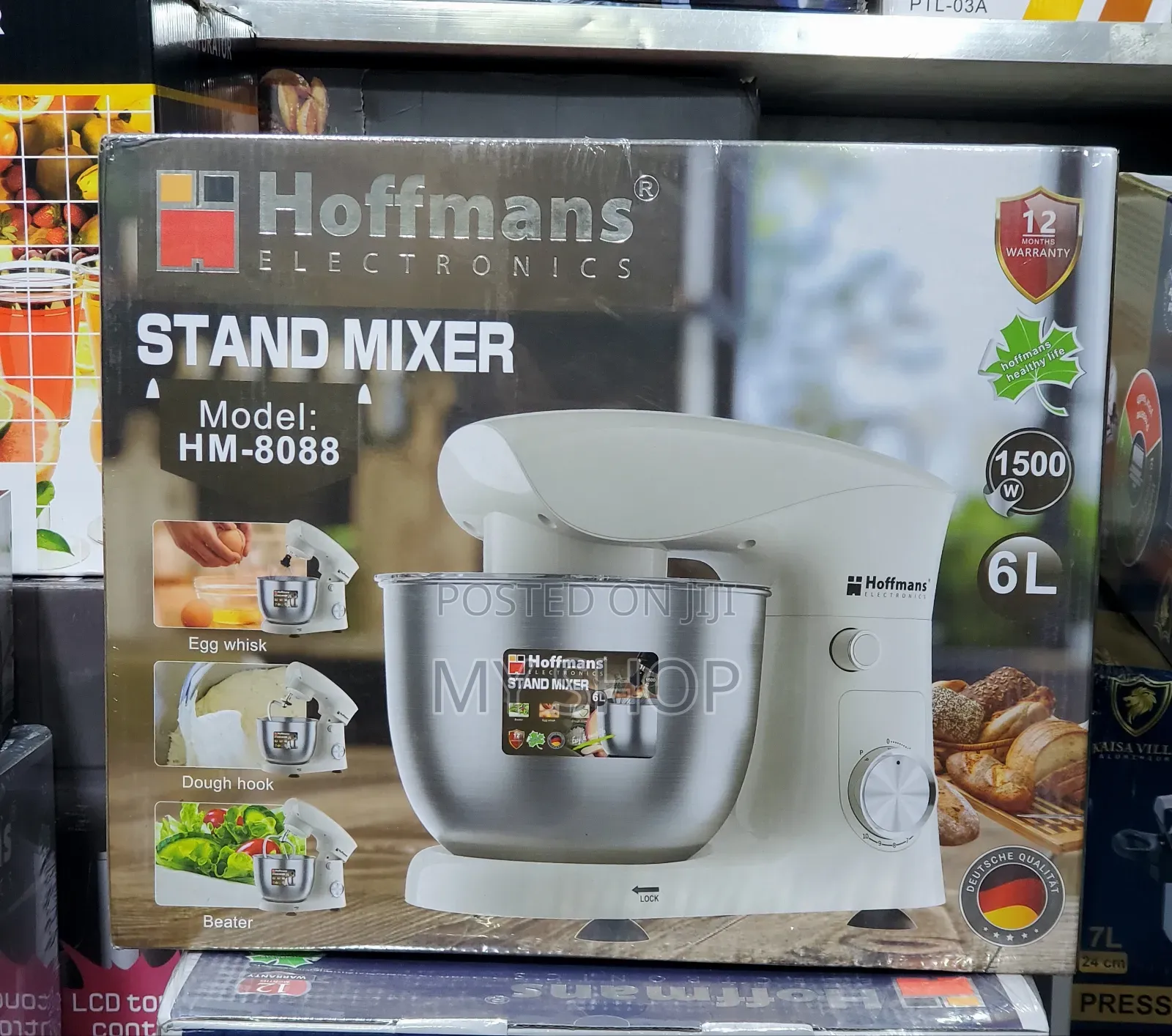 Hoffman Powerful Electric Stand Mixer - 10 Speeds Kitchen Mixer