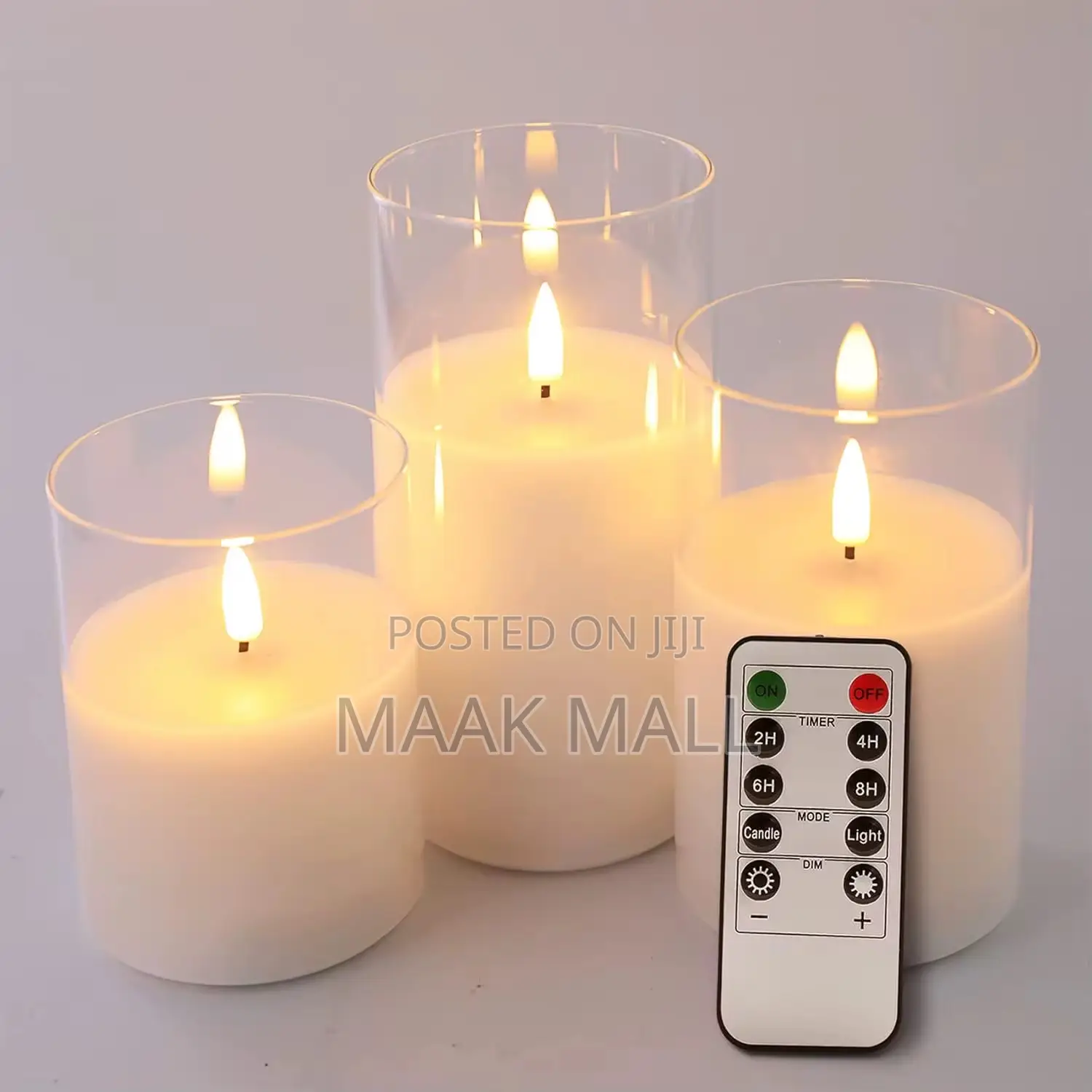 3 Piece Decor Candle Set With Remote Uses Aaa Batteries.