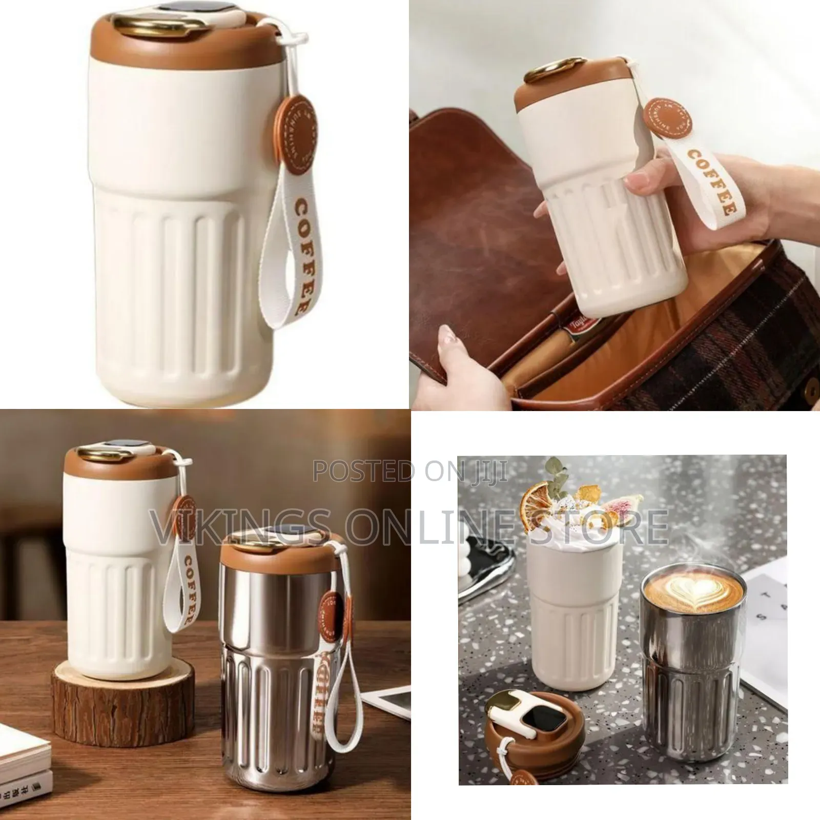 Smart Insulated Travel Mug With Temperature Display - Multicolor