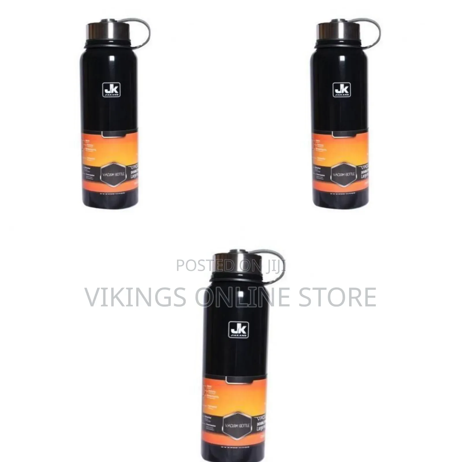 Jk Vacuum Bottle for Hot Cold Drinks - Black