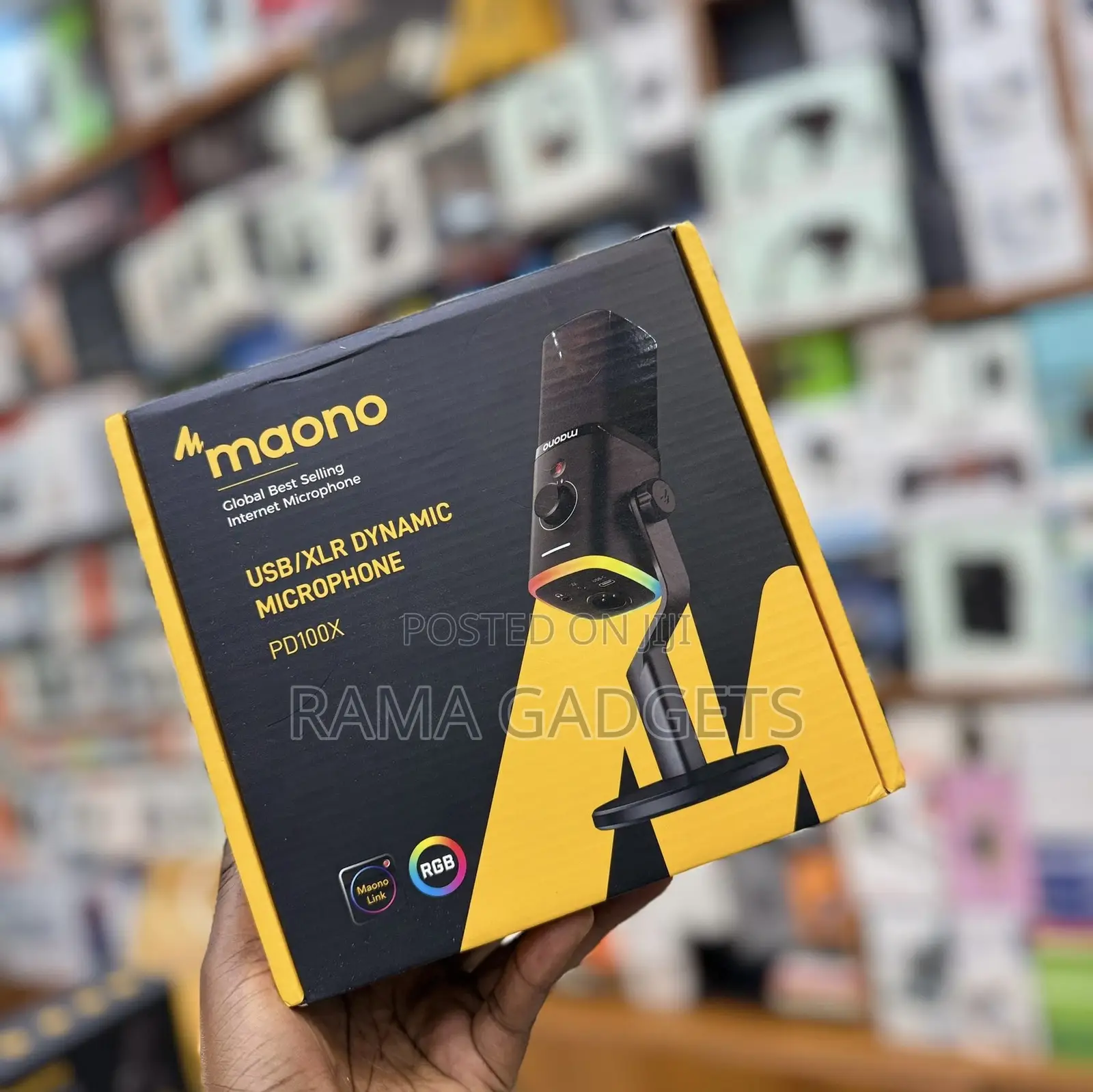 Maono Pd100x Dynamic RGB Usb/XLR Microphone.