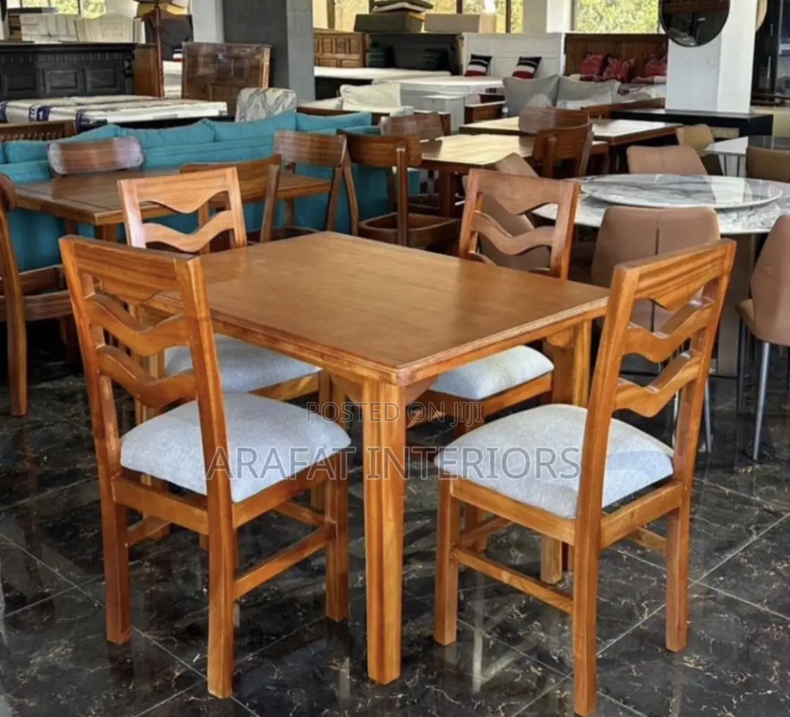 Elegant 4-Seater Wooden Dining Set