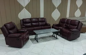 Manual Recliner Leather Sofa