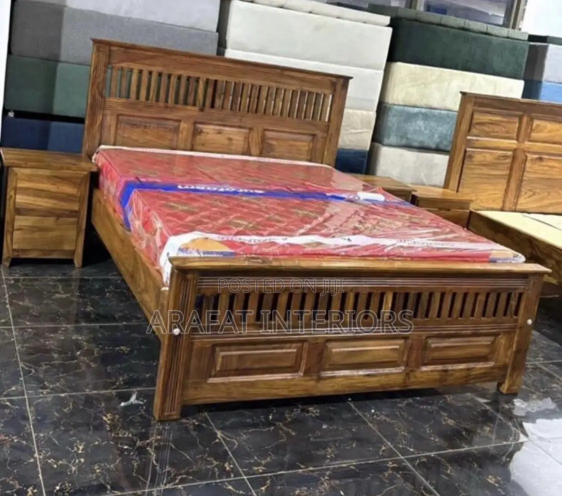 5*6 Classic Solid Wood Slatted Bed Frame
