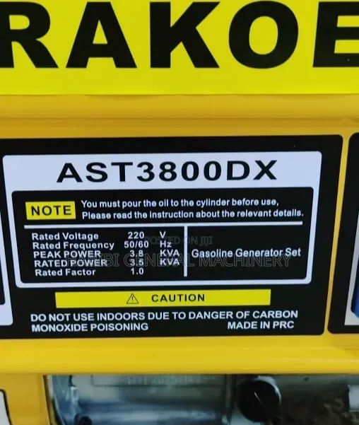 Astra Korea 3.8kva 3.5kw Gasoline/Petrol Powered Generators Key Start