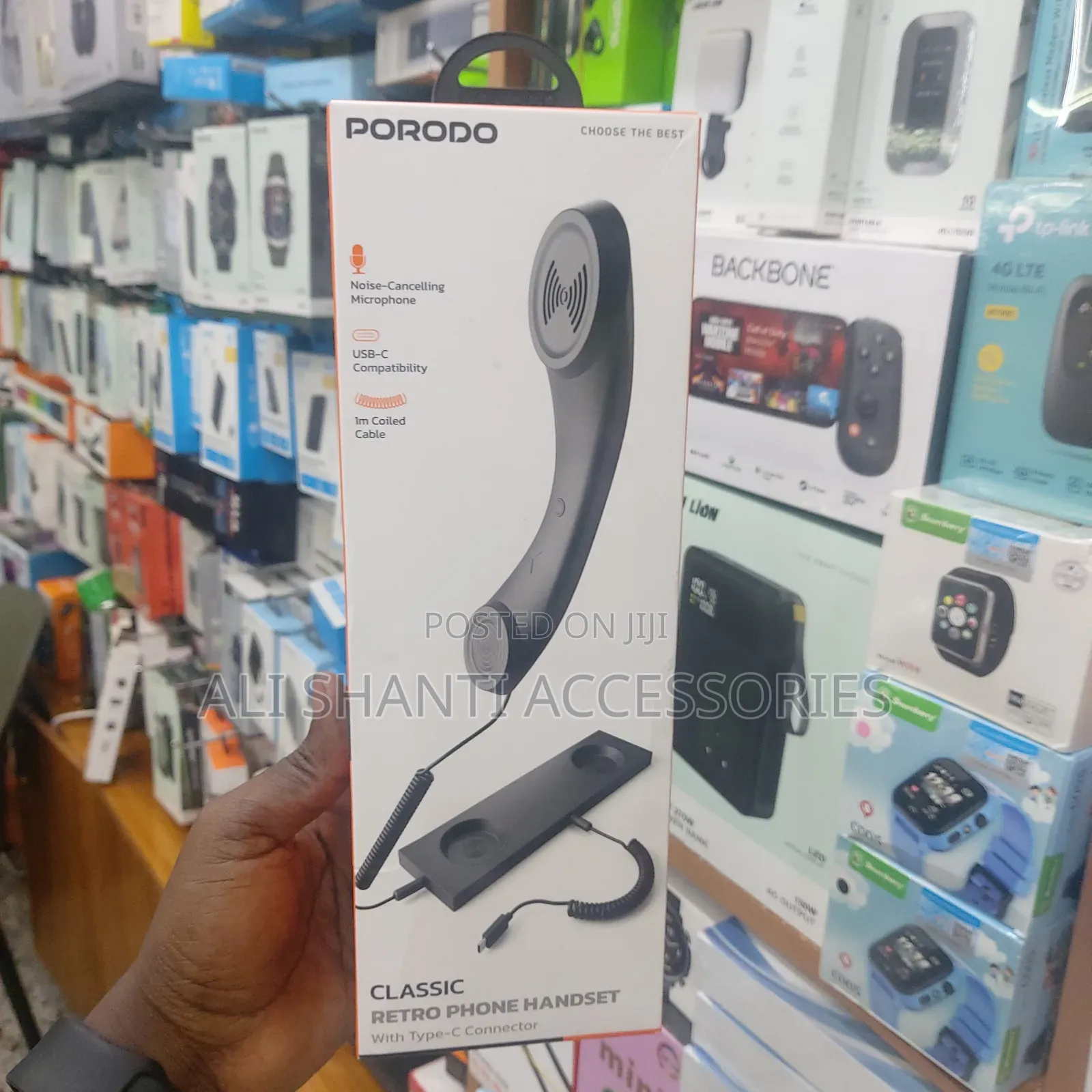 Classic Retro Phone Headset With Type-C Connector