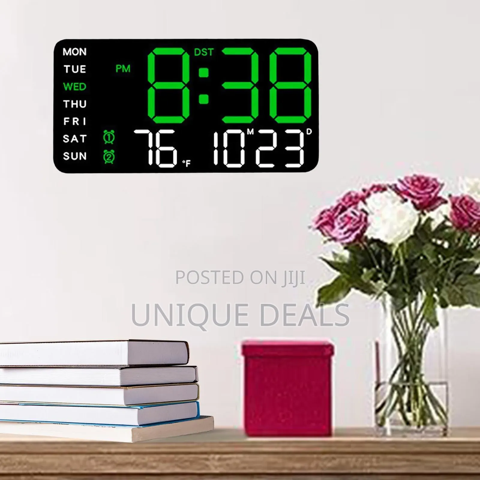 Digital Alarm Clock 12/24 Hours Led Desktop Alarm Clock