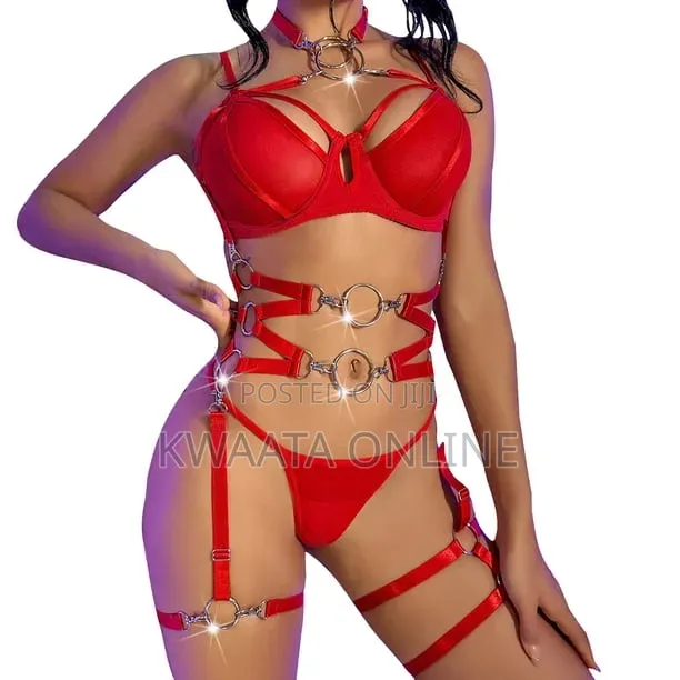 Women's Sexy Lingerie Set Garter Belt Teddy Body Chains Rave Sleepwear
