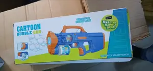 Blue and Orange Electric Cartoon Bubble Gun Toy