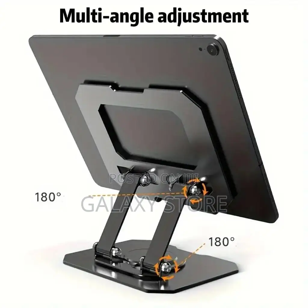 360° Rotating iPad Tablet Stand Adjustable Heavy-Duty Metal Base