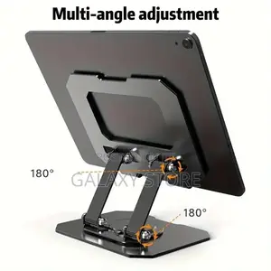 360° Rotating iPad Tablet Stand Adjustable Heavy-Duty Metal Base