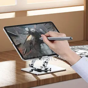 360° Rotating iPad Tablet Stand Adjustable Heavy-Duty Metal Base