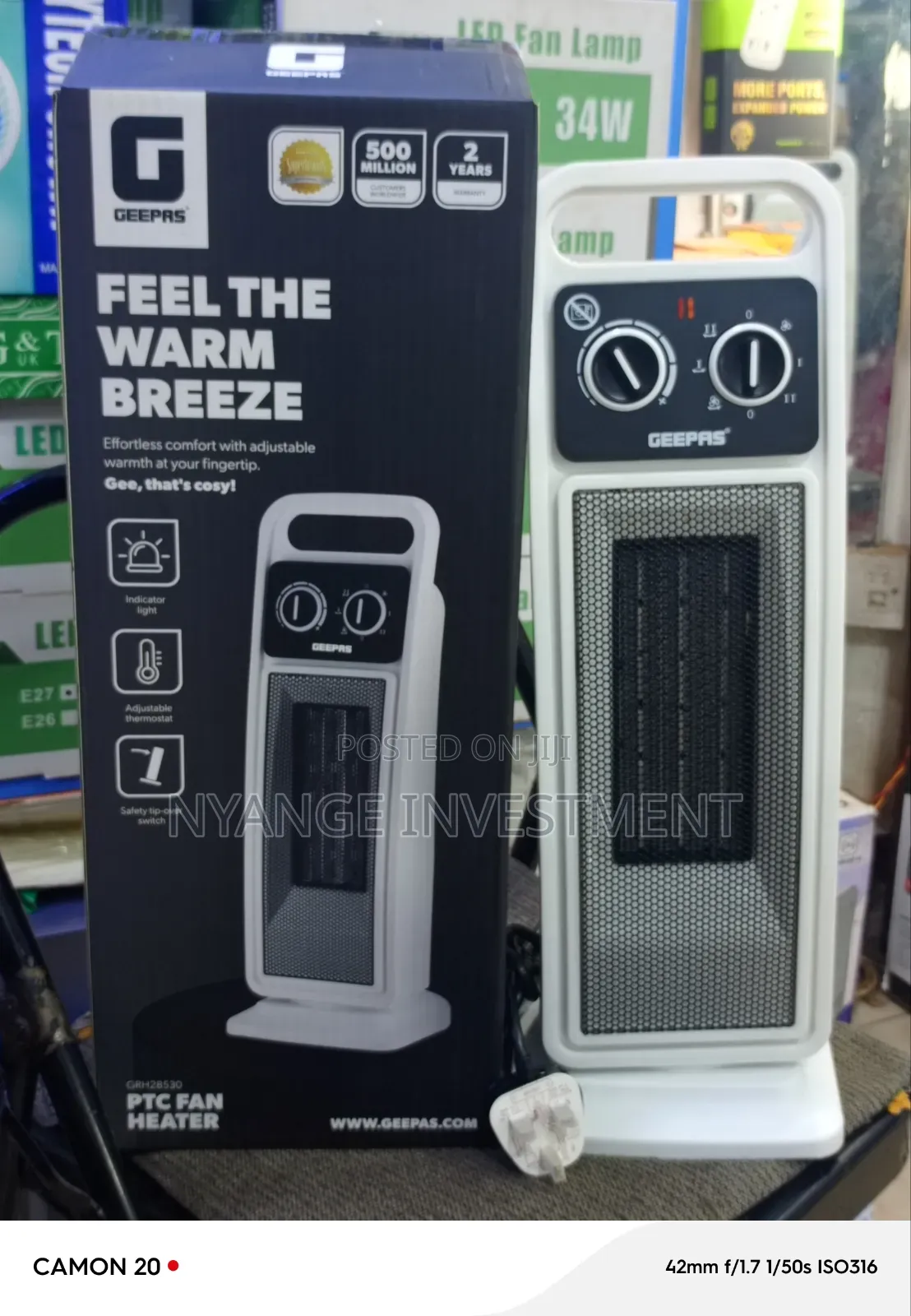 Geepas GRHW PTC Ceramic Fan Heater. Heater Fan