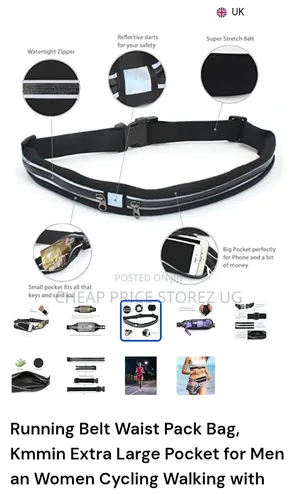 Dual Pocket Running Waist Belt Pack Pouch Bum Bag Sport - Keys