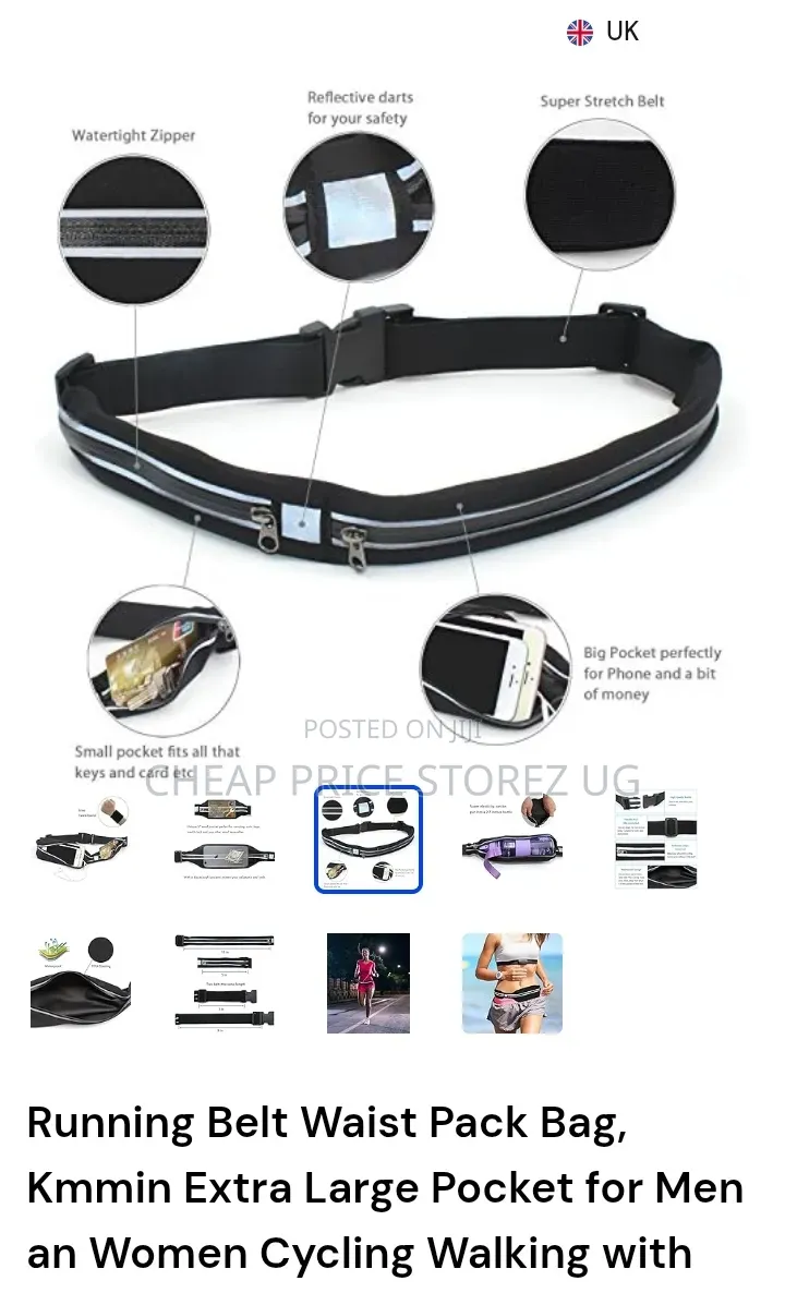 Dual Pocket Running Waist Belt Pack Pouch Bum Bag Sport - Keys