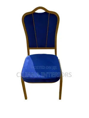 A Blue Velver Conference Chair