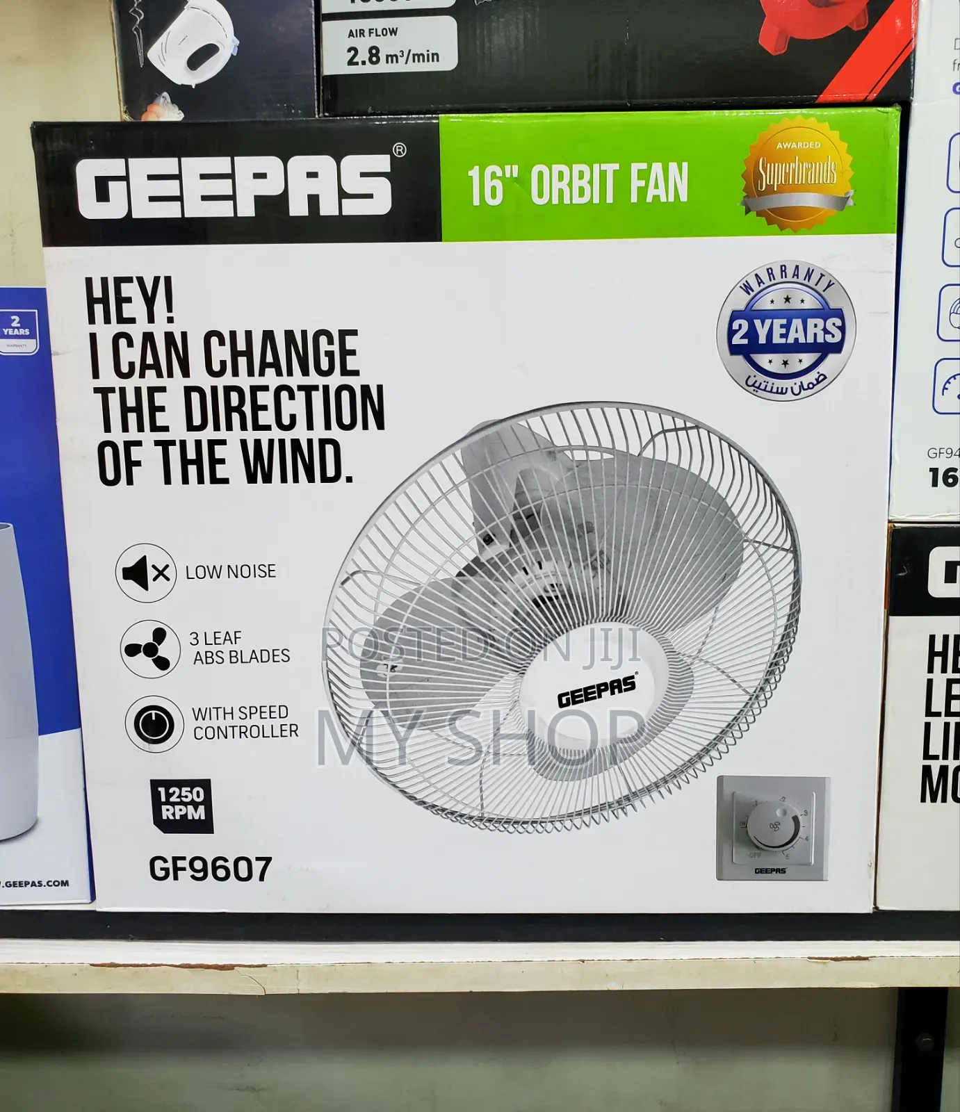 Geepas 16" Orbit Fan - Ceiling Fan for Home Mosque and Office