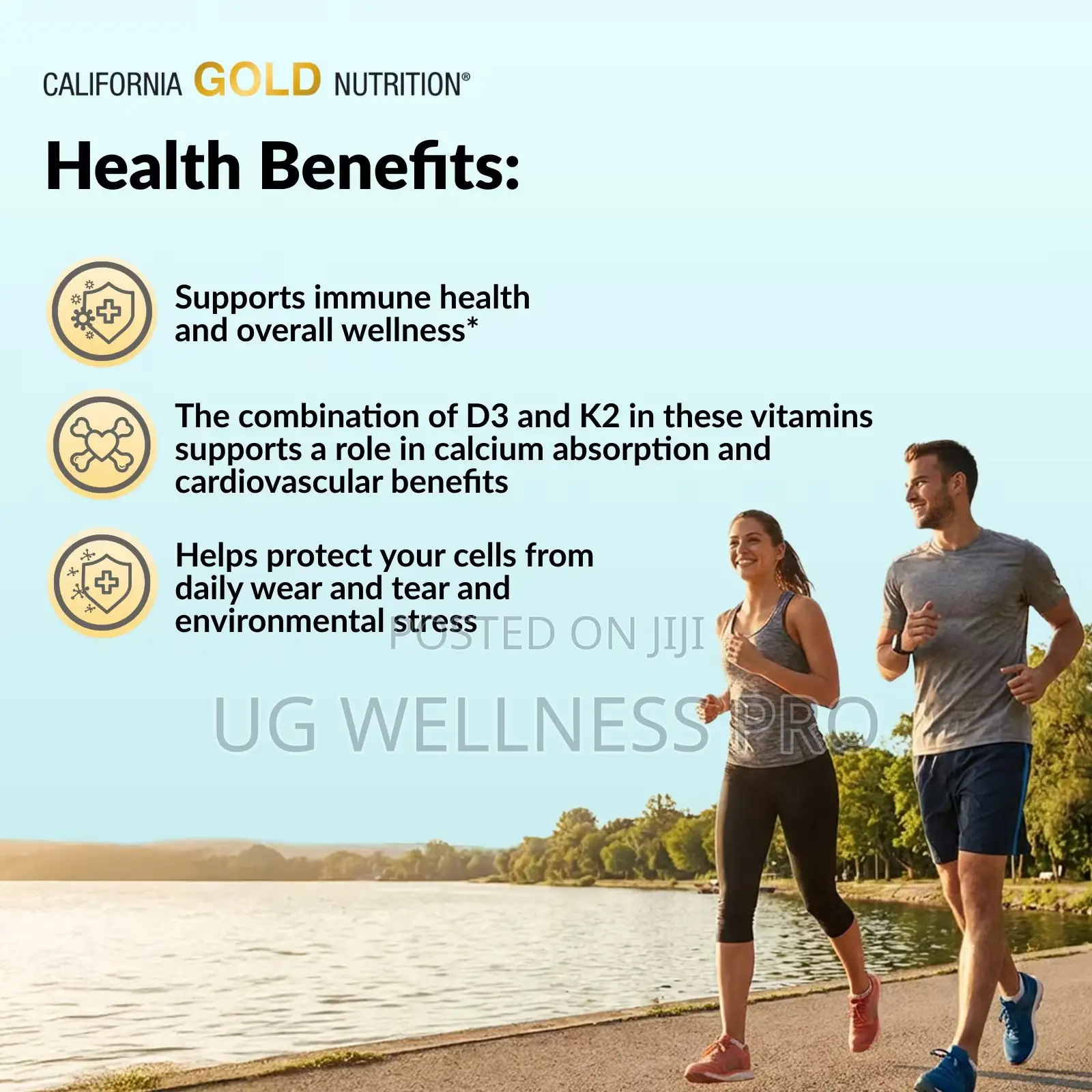 California Gold Nutrition Vitamin D3 + as Mk-7, 180 Veg Capsules