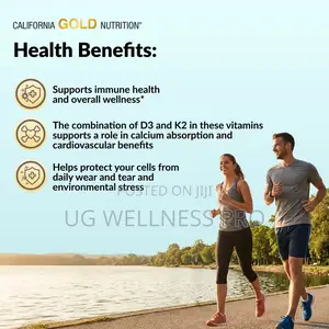 California Gold Nutrition Vitamin D3 + as Mk-7, 180 Veg Capsules