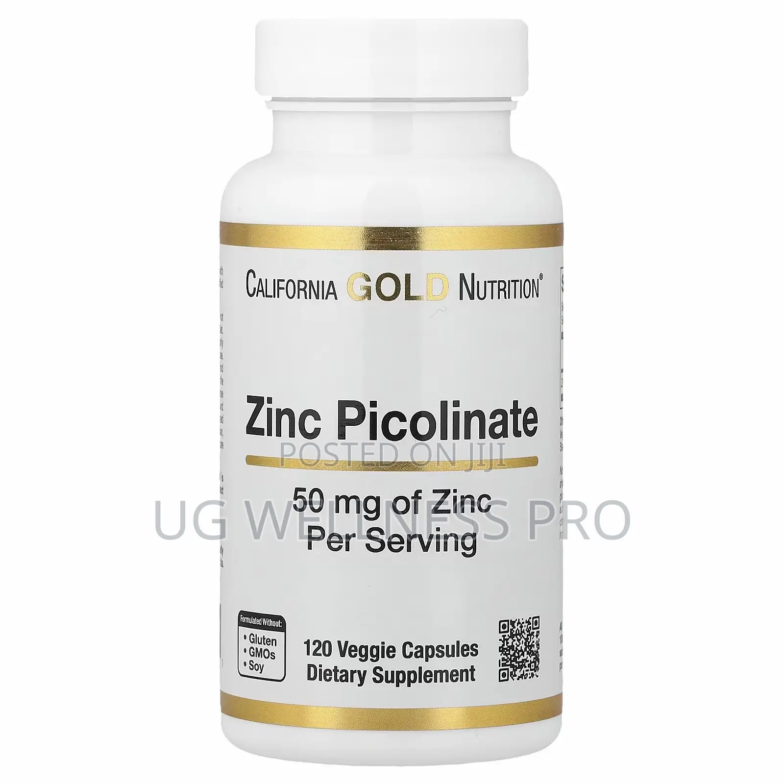 California Gold Nutrition Zinc Picolinate, 50 Mg, 120 Veg Capsules