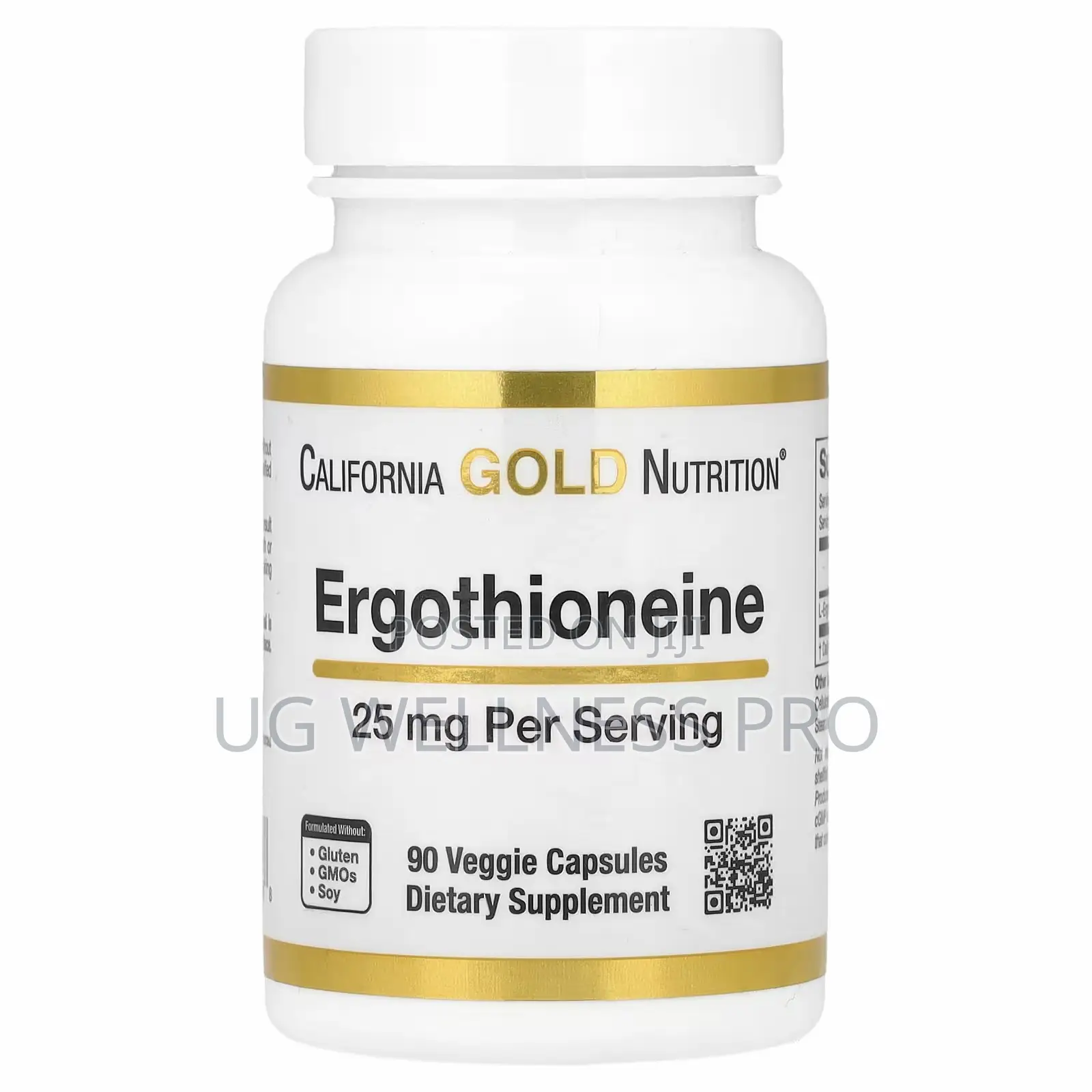 California Gold Nutrition Ergothioneine, 25 Mg, 90 Veg Capsules