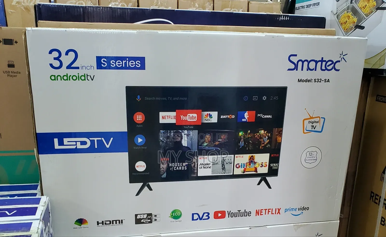 Smart Tv 32" Smartec - Free Wall Mount Included