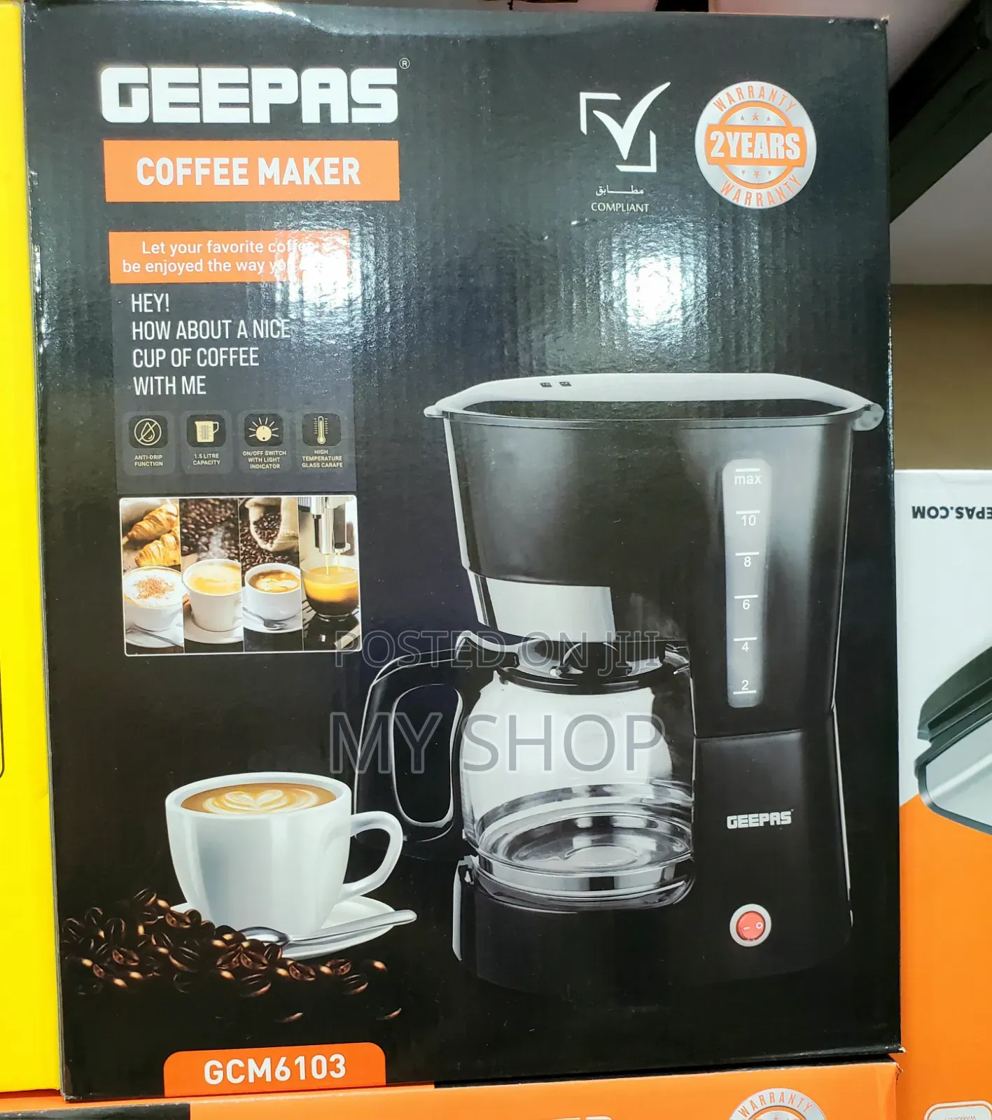 Geepas Drip Coffee Maker - Ideal for Office and Home Use