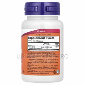 Now Foods Methyl B12 B-12, 1,000 McG, 100 Lozenges