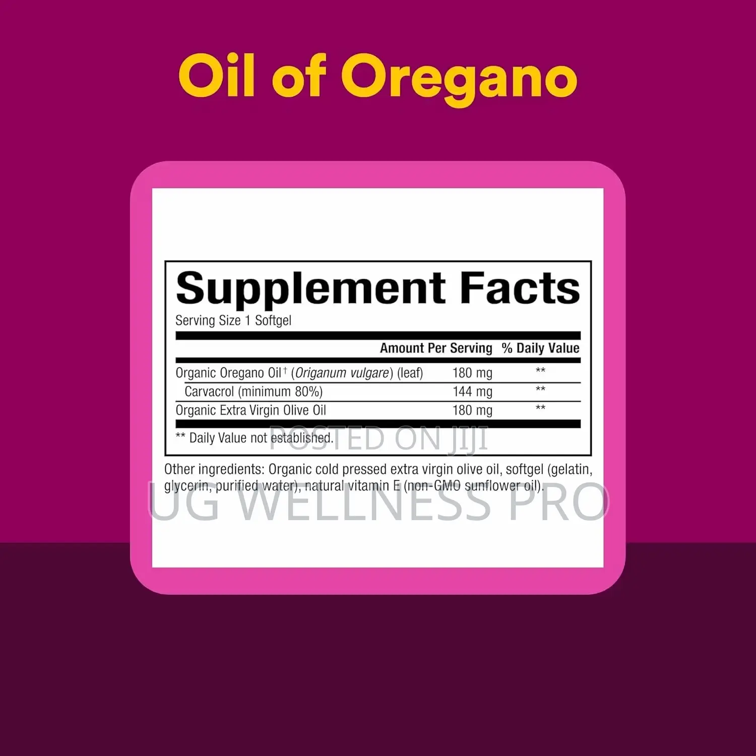Natural Factors Oil of Oregano, 180 Mg, 30 Softgels