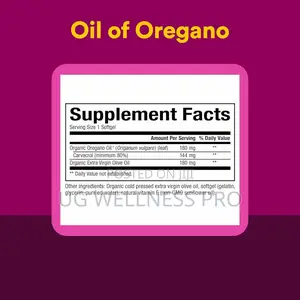 Natural Factors Oil of Oregano, 180 Mg, 30 Softgels