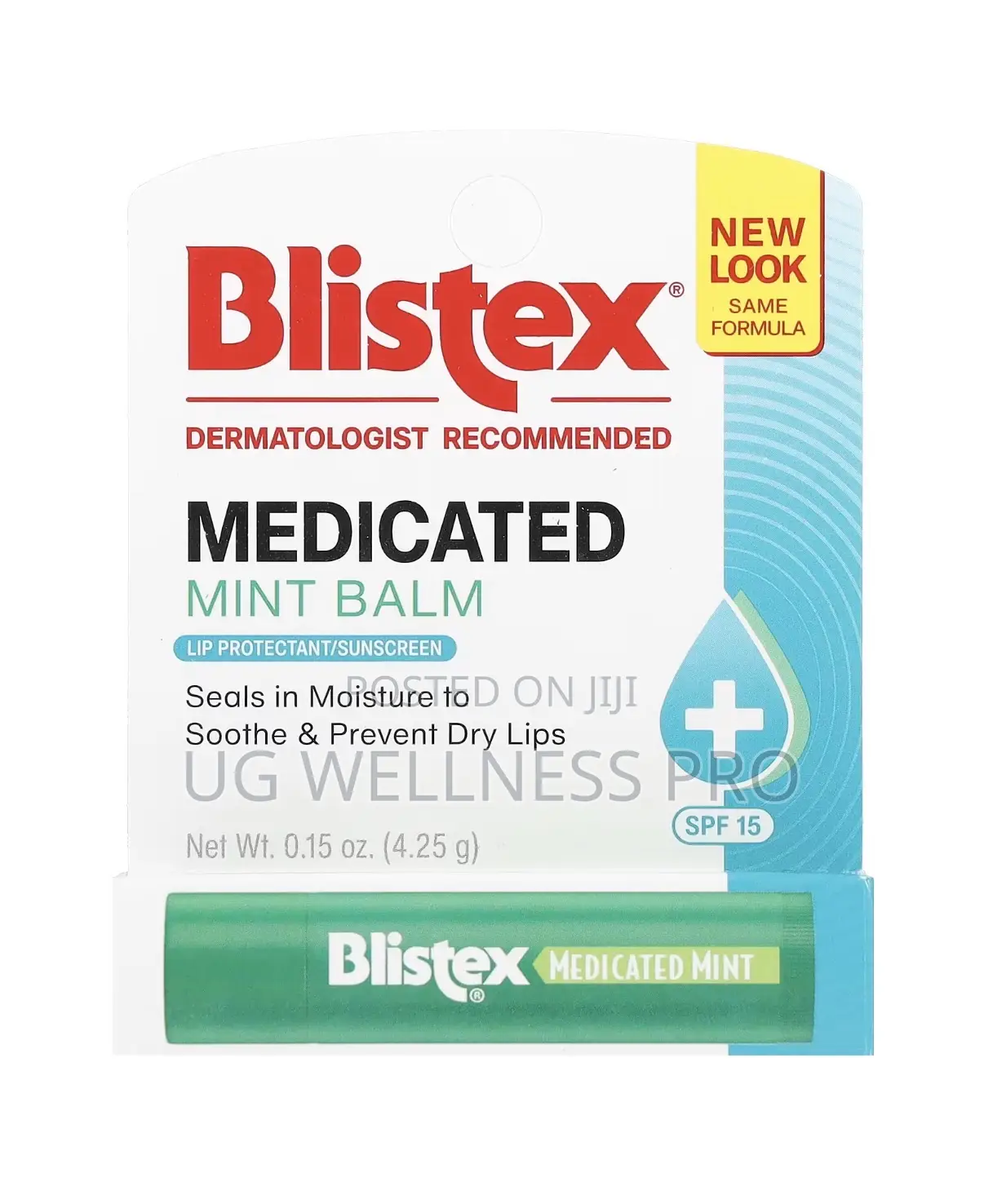 Medicated Lip Protectant/Sunscreen, SPF 15, Mint, 0.15 Oz (4.25 G)