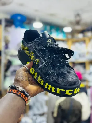 Salaxi Ripped Denim Skate Sneakers