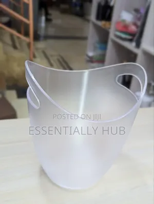 Double _Handled 4l Plastic Ice Bucket Transparent Shape for Beer