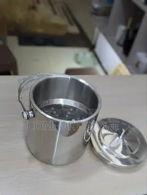 Stainless Insulated Chilling Ice Bucket, Coolers Holder With Lid