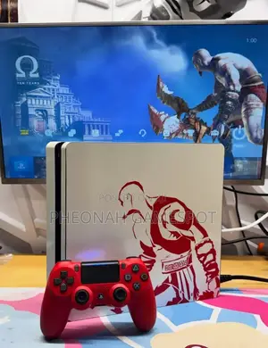 Ps4 Slim God of War Kratos Themed. Comes With 12 Games and 2 Pads