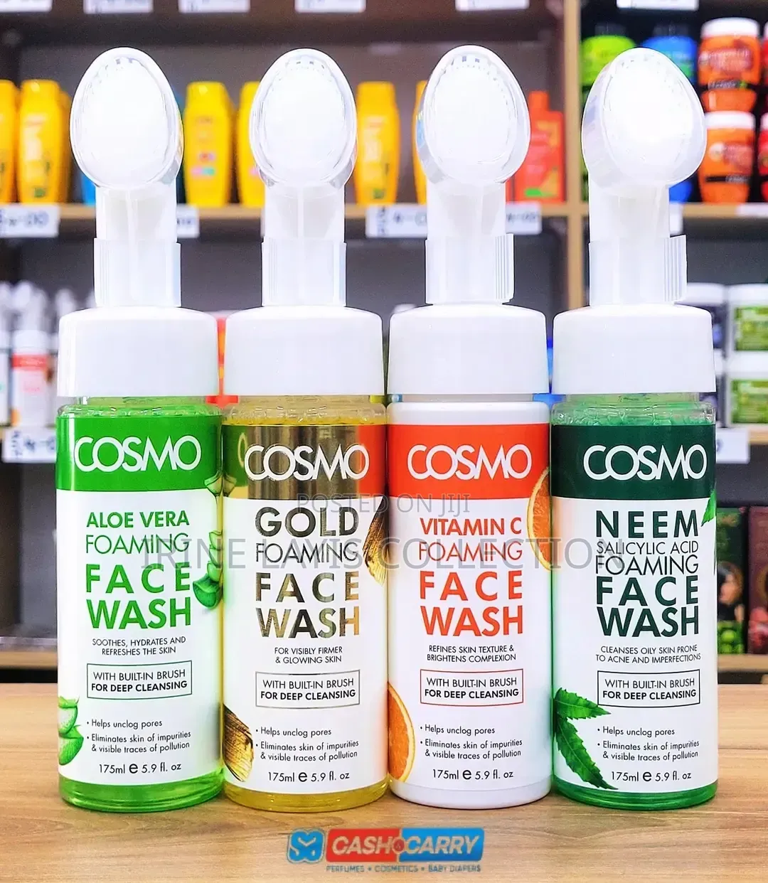 Cosmo Foaming Face Wash With a Built-in Brush.